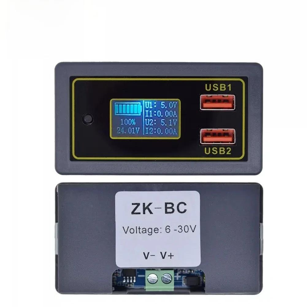 

12V 24V Car Battery Voltage Meter With Dual USB Charger LCD Display DC6V-30V Protection Over-current/short-circuit Voltmeter China Mainland