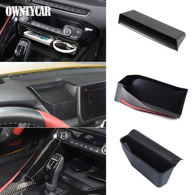 For Toyota GR Supra MK5 A90 -2025 ABS Black Car Central Control Storage Box Multifunctional Phone Tray Car Accessories
