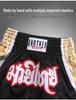 High Kick Style Muay Thai Boxing Shorts - Shiny Leather Martial Arts Team Uniform