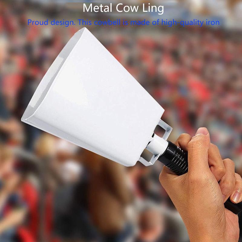 Cowbell With Handle Noise Makers Sports Events Cheering Iron Cow Bells Percussion Musical Instrument For Football Games Party