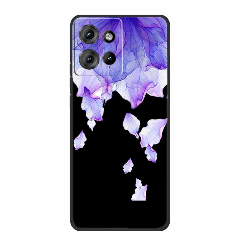 TPU Case For Motorola Moto G 2025 Case Cartoon Black Silicone Soft Back Cover Coque For Moto G75 Edge 60 Pro Fusion Phone Case