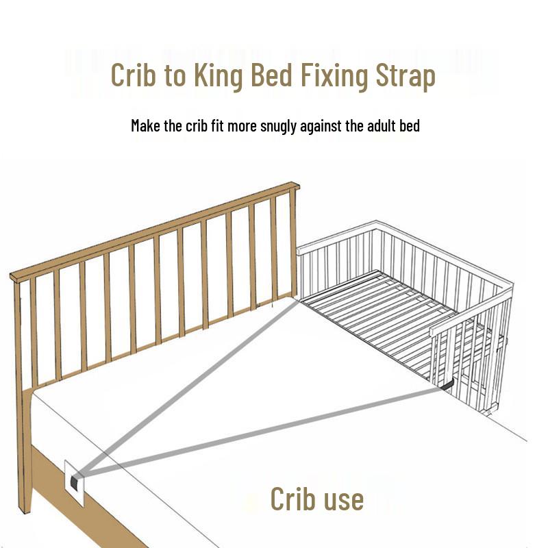 Large Bed Safety Strap for Crib & Bunk - Anti-Movement Fixing Device for Children's Bed