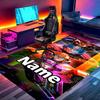 Custom Name Personalized American Science Print Carpet, Versatile Home Decor Rug, for Playroom, Apartment, Balcony, Entryway, Hallway Gift