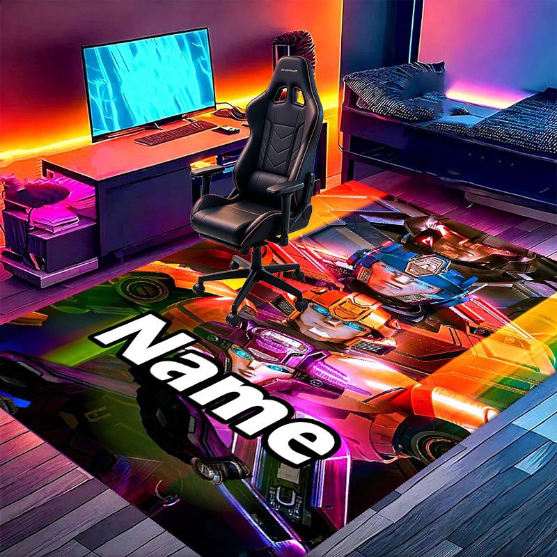 Custom Name Personalized American Science Print Carpet, Versatile Home Decor Rug, for Playroom, Apartment, Balcony, Entryway, Hallway Gift