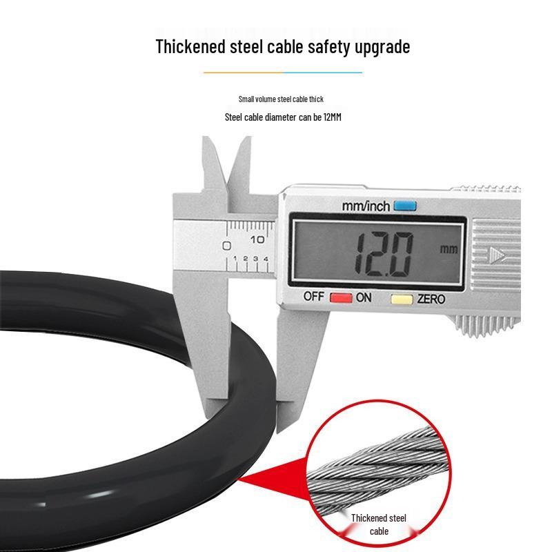 Anti-Theft Portable Bike & Skateboard Ground Lock with Electric Battery