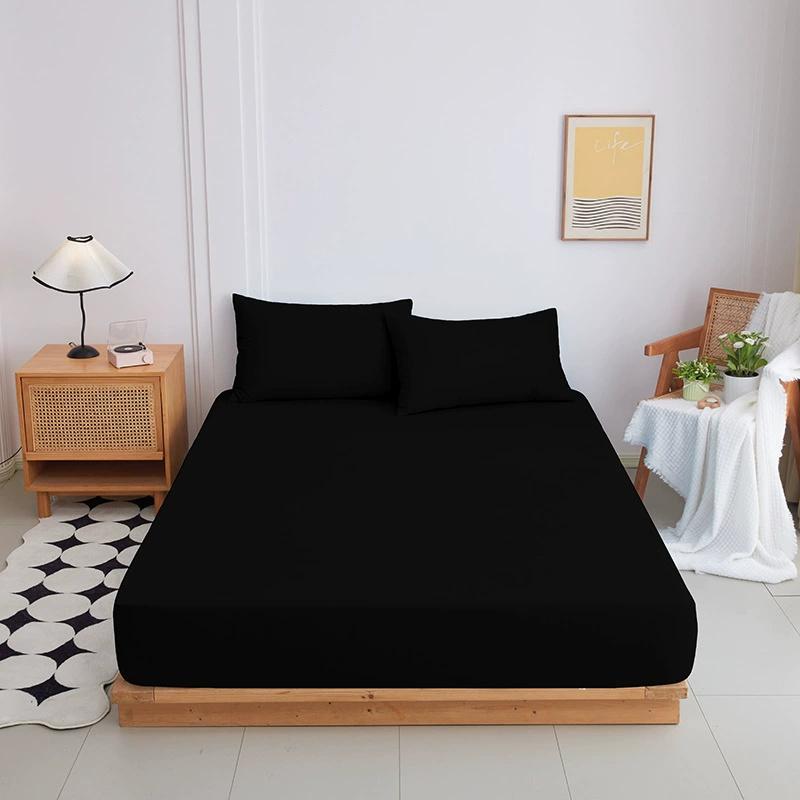 Napínací prostěradlo s gumičkou Jednobarevný chránič matrace pro jednolůžkové, dvoulůžkové a king postele 100% bavlna