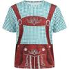 Maglietta da donna con stampa Festival Oktoberfest, Top casual a maniche corte con girocollo a pullover