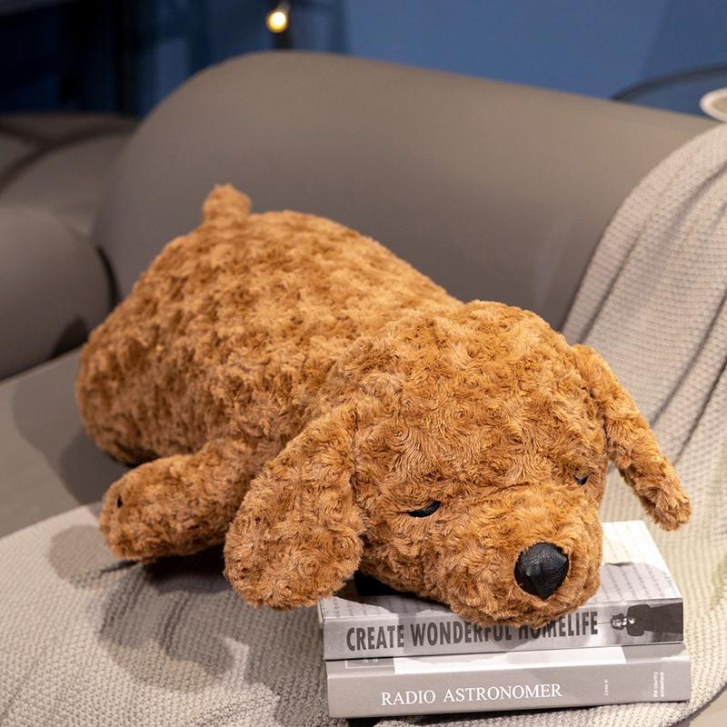 Entzückende schlafende Welpen-Stofftiere Weiche, bequeme gestopfte Hunde-Puppe Beruhigendes Schlaf-Kissen Kuscheliges Festival-Geschenk für Freunde Familie 50cm