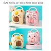 Capybara Piggy Bank, Cute & Lockable Metal Storage Box For Kids & Students, Cute Animal Desktop Ornament Decoration