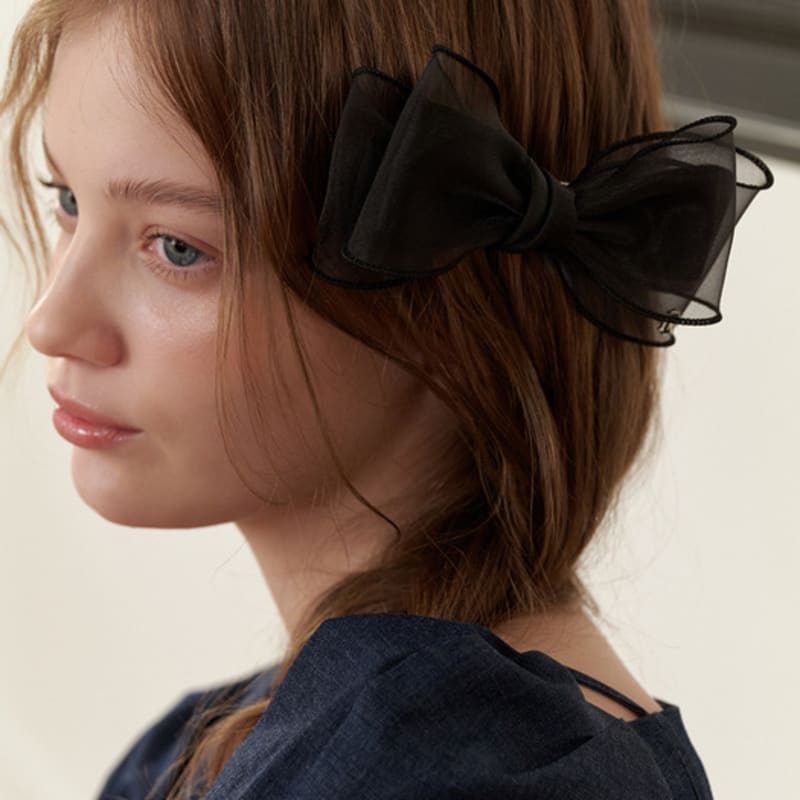 Tatiana Chiffon Double Ribbon Hair Pin HB2252