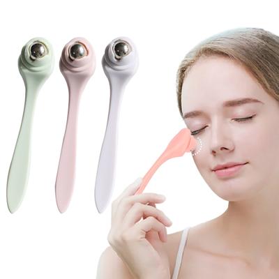 Spoon Eye Cream Massage WandSteel BallsBeadsBeads Eye Massage RollerEye Beauty RollerLong Plastic Rod Massager
