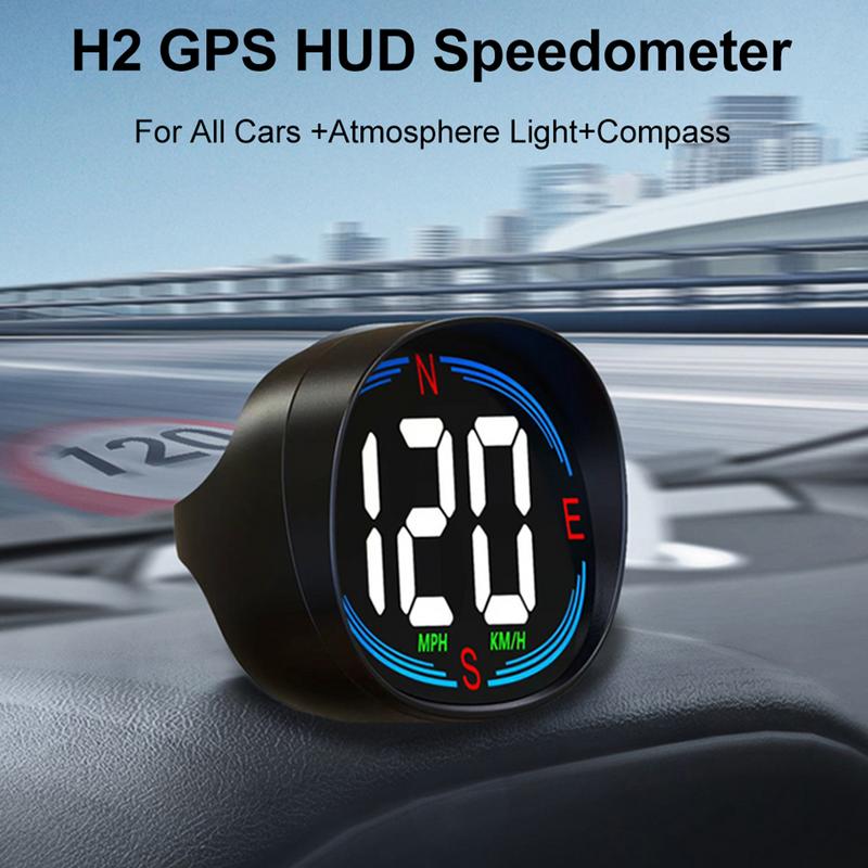 Digital GPS Speedometer HUD Car Head Up Display With MPH Speed GPS Smart Gauge Speedometer With Overspeed Alarm For Cars Trucks