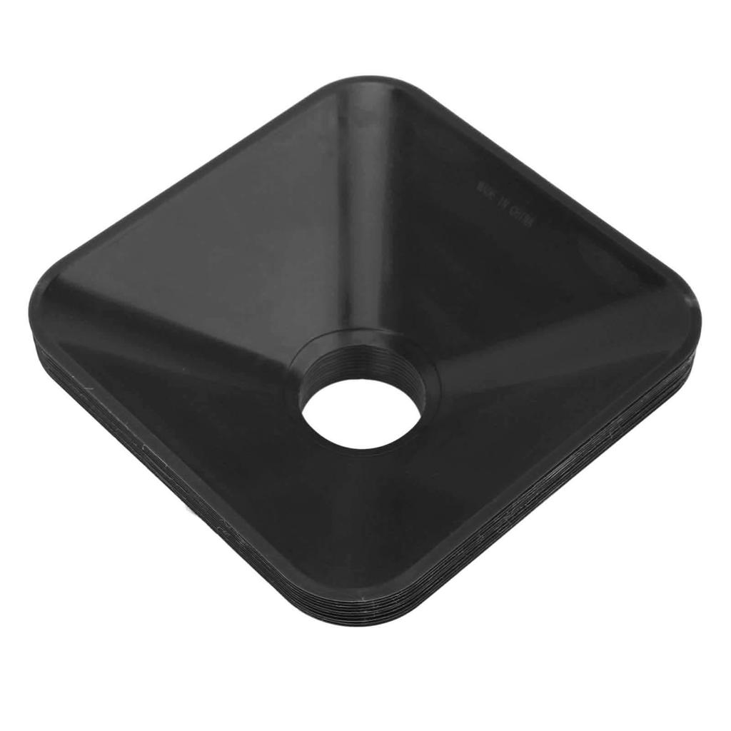 10 ks Tréninkové kužely Čtvercové Jasná barva Stohovatelné Kompaktní kužely Značka pro sporty Fotbal Černá