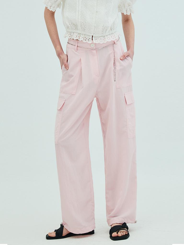 OPENING SUNSHINE Wide Stitch Cargo Pants_Pink