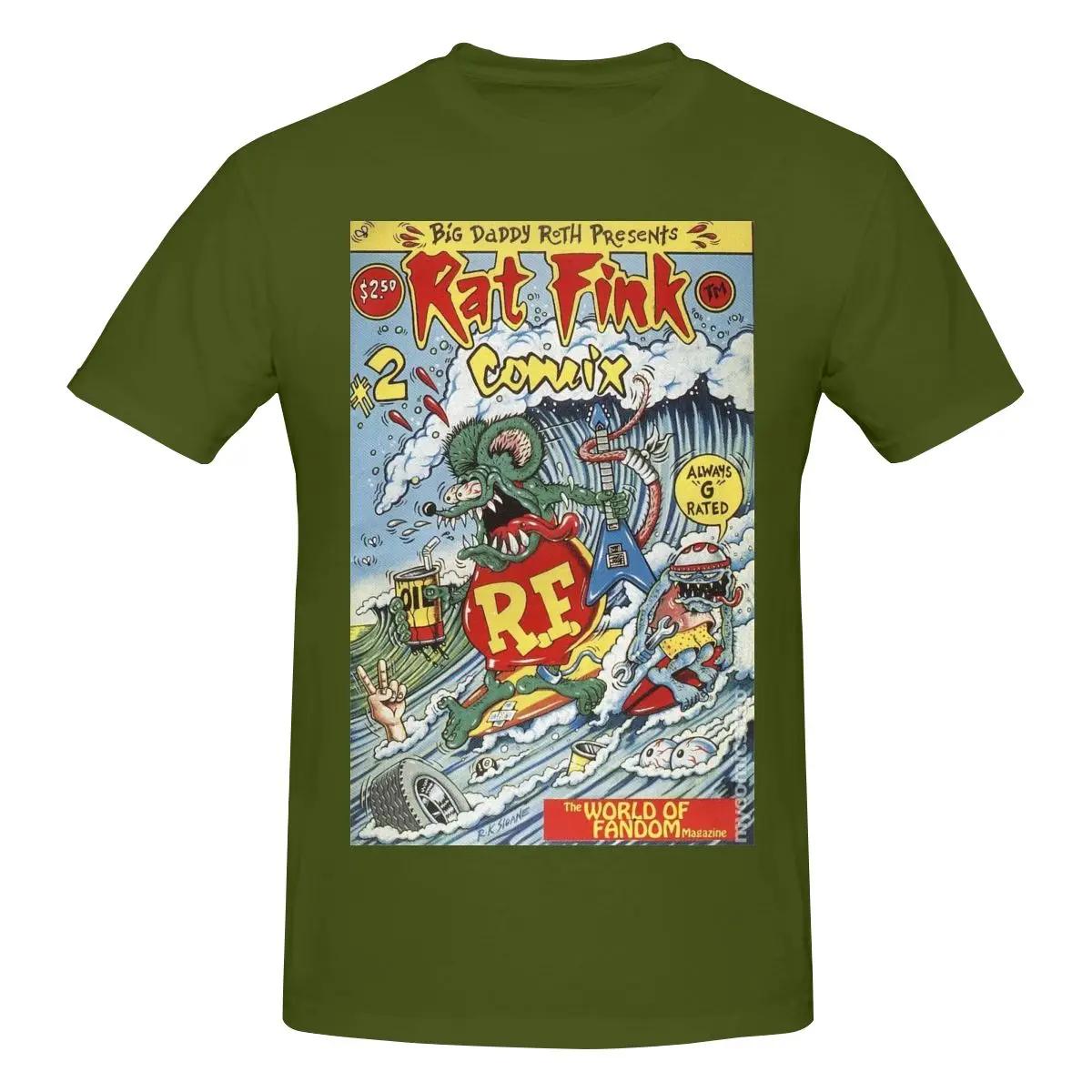 Классическая хлопковая унисекс футболка Rat Fink для мужчин и женщин, Классическая футболка 4XL
