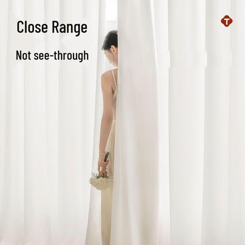 Yunpo Milky White Hook-Type Thermal Blackout Window Curtain