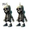 Trendy Hoodie Skeleton Ornament 2Pcs Ornaments, 2D Flat Acrylic Pendants, Gothic Lightweight Car Decor Style Hanging Ornaments for