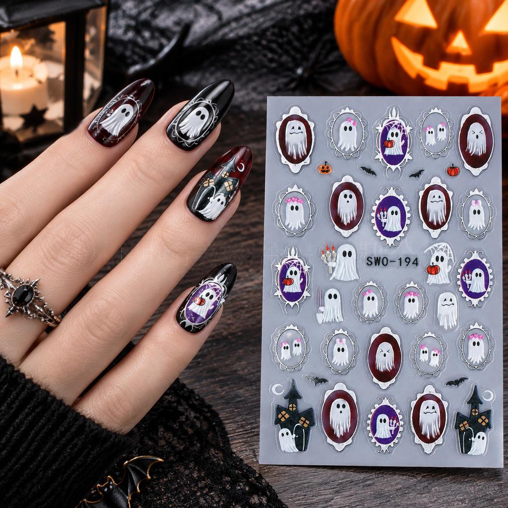 Halloween Nail Art Stickers Retro/Sweet/Cartoon Styles