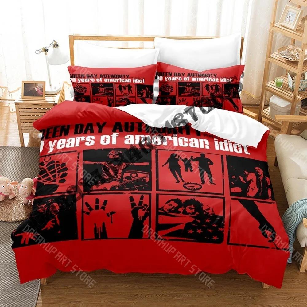 3D Print Green Day AMERICAN IDIOT Bedding Set Single Twin Full Queen King Size Bed Set Adult Bedroom Duvetcover Sets Anime