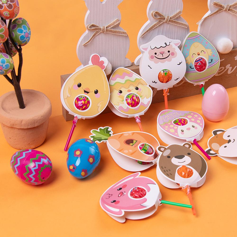 New, Easter Themed, Cartoon Chicken, Double-sided Lollipop Card Insertion, Candy Decoration Supplies, Party Supplies, Holiday Decorations