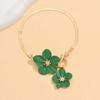 Golden Oil-Dripped Foot Chain Adjustable Beach Jewelry Simple Flower Pendant Anklet  Summer
