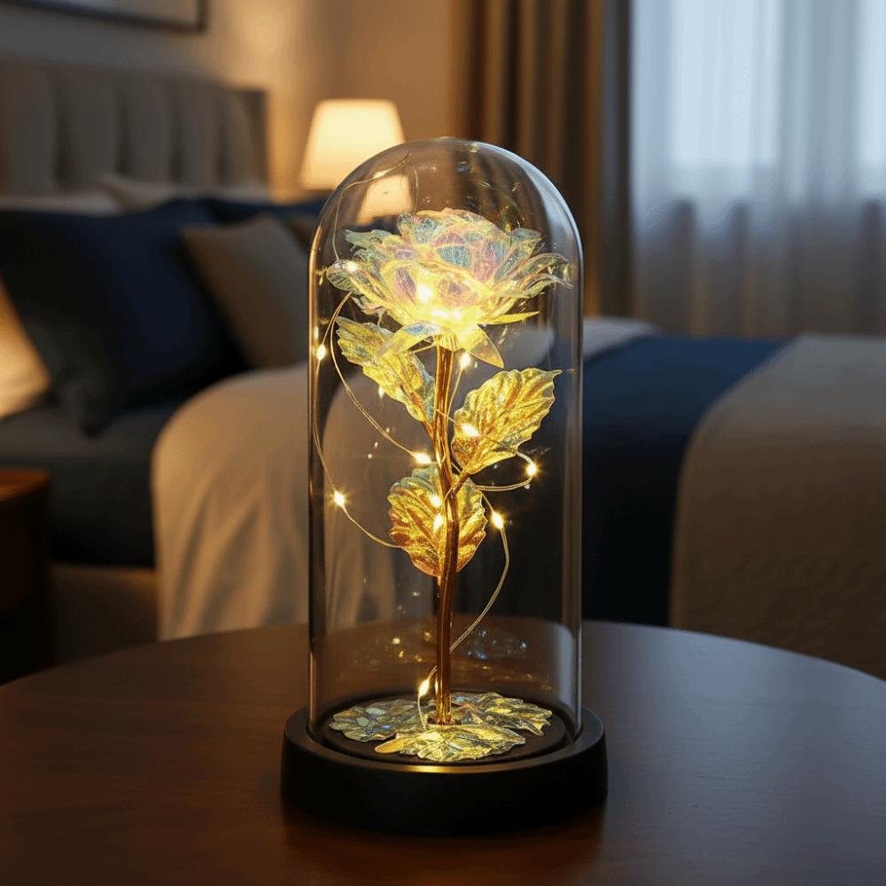 

Creative Romantic Artificial Rose Light Realistic Luminous LED Flower Light Decorative Eternal Rose Lamp Anniversary Gift белый