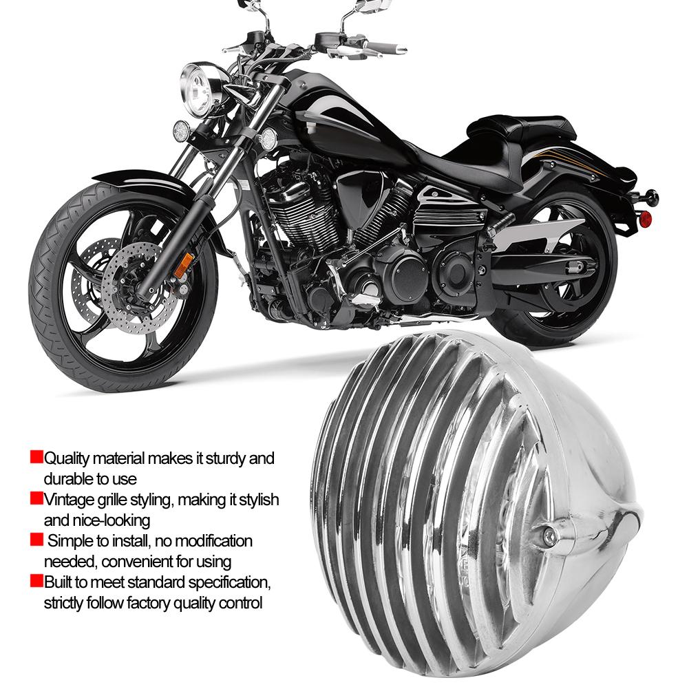 5.5in Vintage Motorcycle Grille Headlight Headlamp Practical Modification Accessory