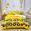 Cute Cartoon Boys Bedding Set Car Track Pattern Duvet Cover Set Children Bed Cover Comforter Cover Full King Pillow Case