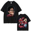 Oversized Hip Hop Punk Vintage Gothic Rock T-Shirt with Classic Retro Michael Jackson Thriller Print Women And Men T-shirt
