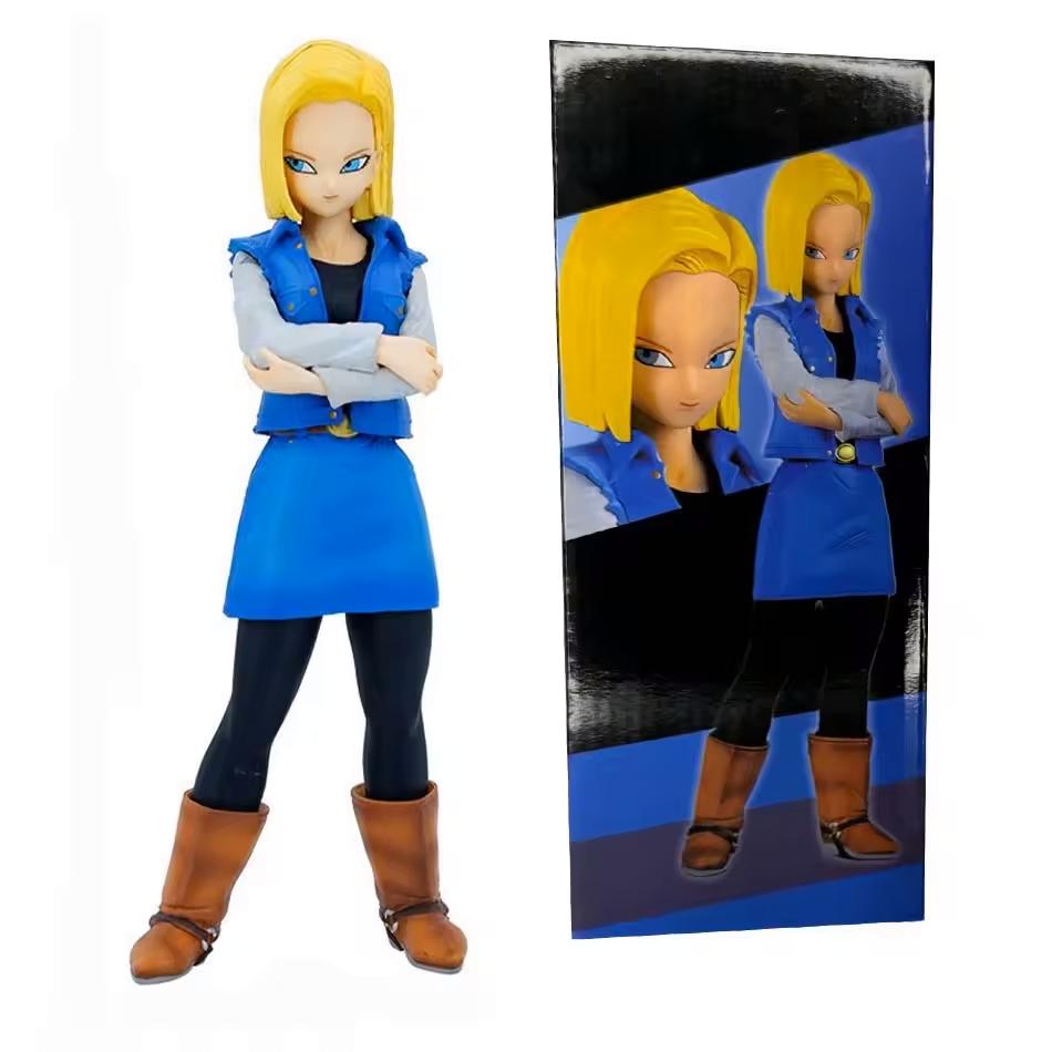 22CM Anime Dragon Ball Z Android 17 18 Figure Android 18 PVC Action Figures Collection Model Toys for Children Christmas Gifts