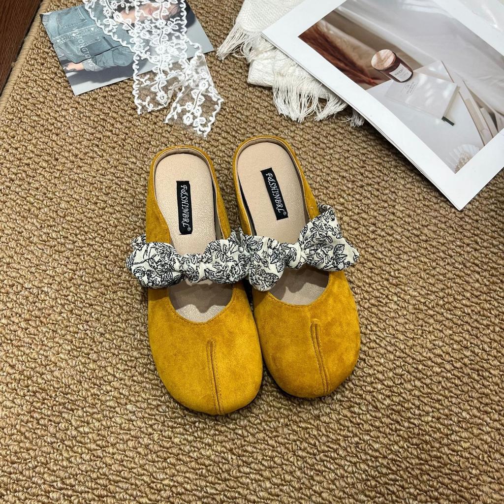 Gentle Inner Height Increase Ballet Single Shoes 2025 New French Retro Temperament Elegant Suede Light Mouth Mary Jane Shoes