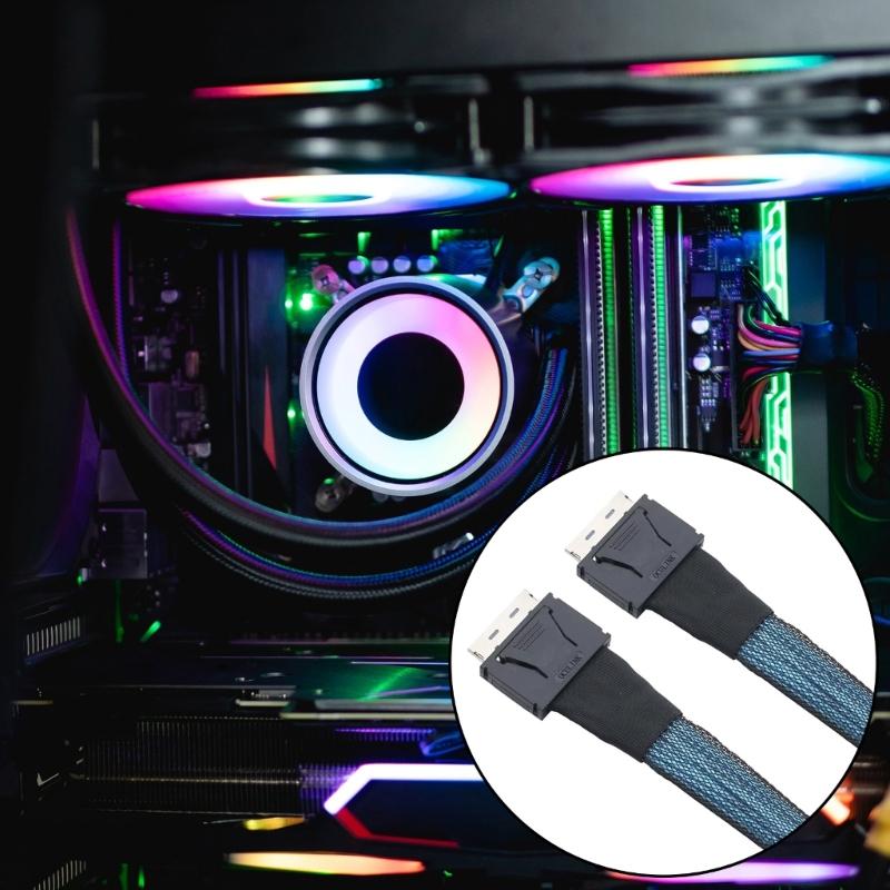 SFF-8611 Cable PCIe SFF-8611 8I Male To SFF-8611 Male Data Extension Cable 50cm/100CM for External Graphics Card