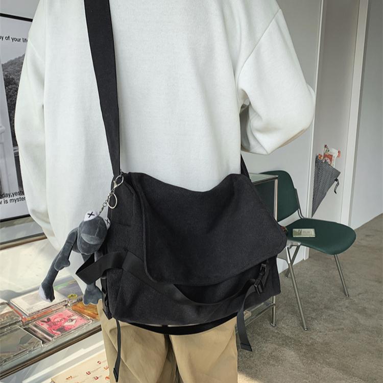 Minimalist Student Crossbody Bag Fashionable Large Capacity Messenger Bag Casual Student Commuting Shoulder Bag Canvas Messenger