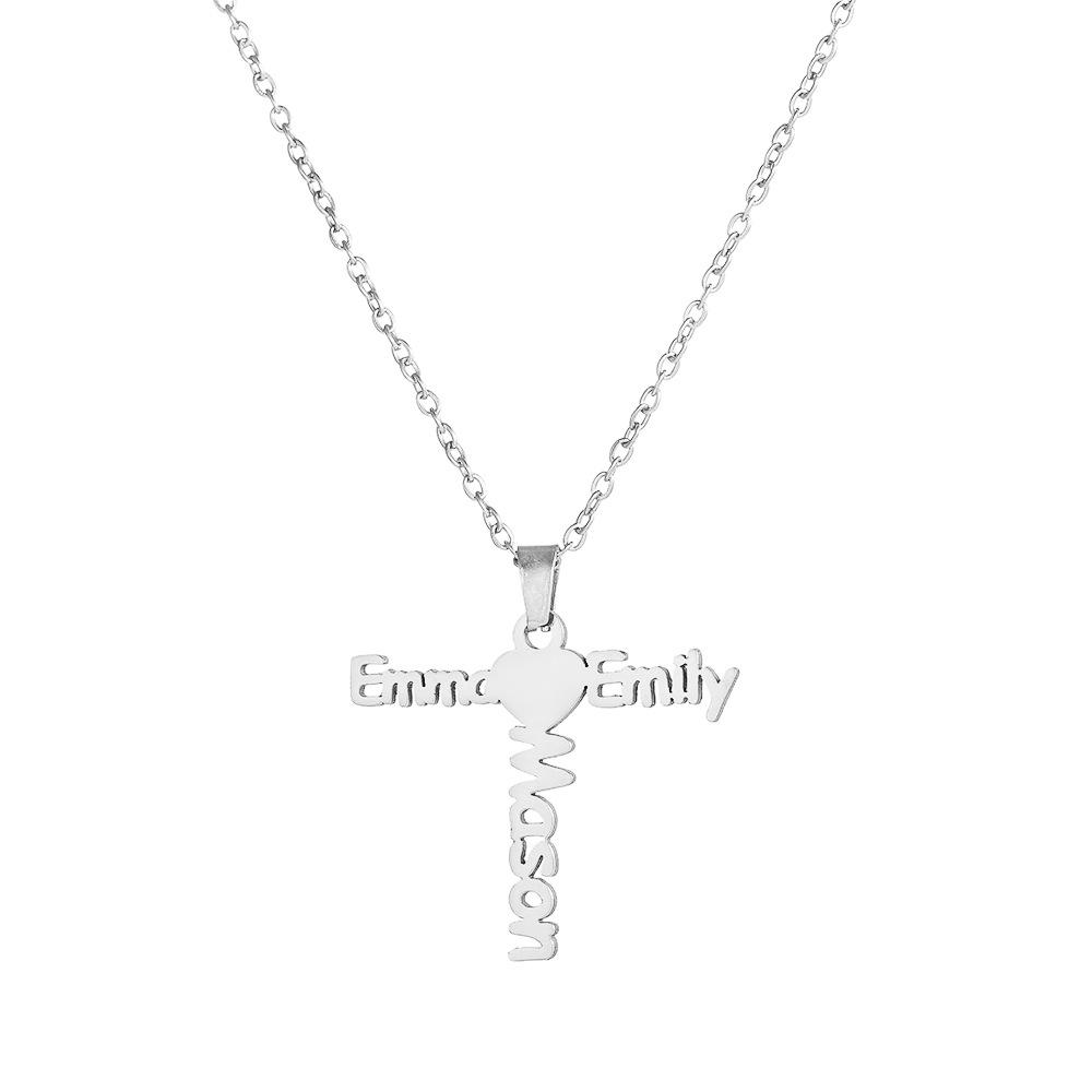 Collana Personalizzata con Lettere in Acciaio Inossidabile Placcato Oro 18K - Catena Clavicolare Fai-da-Te con Nome Personalizzato