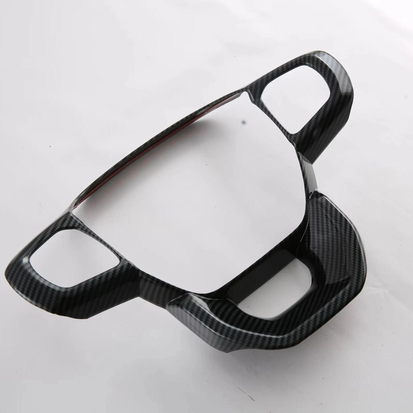 

For Ford Ranger XTL T9 2024 ABS Carbon Fiber Steering Wheel Switch Buttons Frame Cover Sticker Car Styling Accessories вуглецевого волокна, чорного кольору