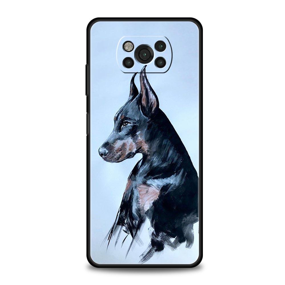 Doberman Dog Phone Case Cover  for Xiaomi Poco F7 Ultra F6 F5 F4 F3 X6 X5 X4 X3 NFC C51 C55 M4 GT 5G Soft TPU Shell Fundas Capas