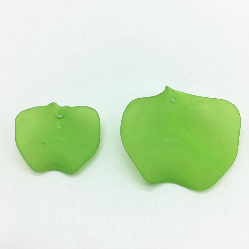 Frosted Lotus Leaf Thin Slices 24-36mm, Colored Hanging Holes for DIY Jewelry & Flower Weaving.