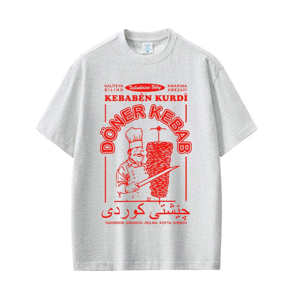 Doner Kebab Funny Meme T-shirts Karl Marx Socialist T-shirt Unisex Women Casual Cotton Vintage T Shirts Male Oversized Short Sleeve