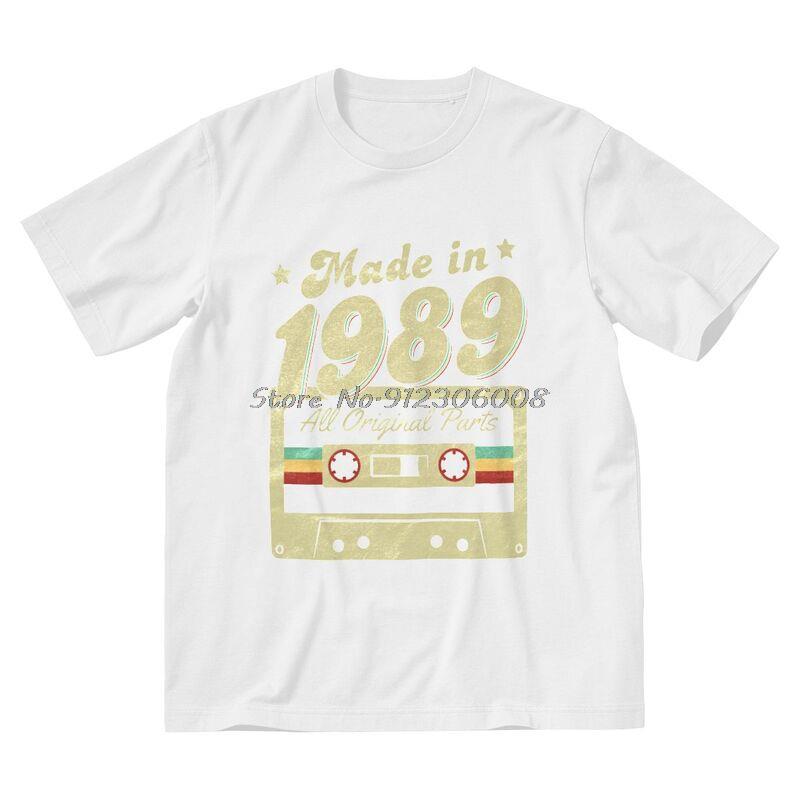 

Сделано в 1989 году. Все оригинальные детали. Футболка. Мужская новинка. Футболка с коротким рукавом. Хлопковая футболка на день рождения и годовщину. Футболки. Топы. Уличная одежда. M