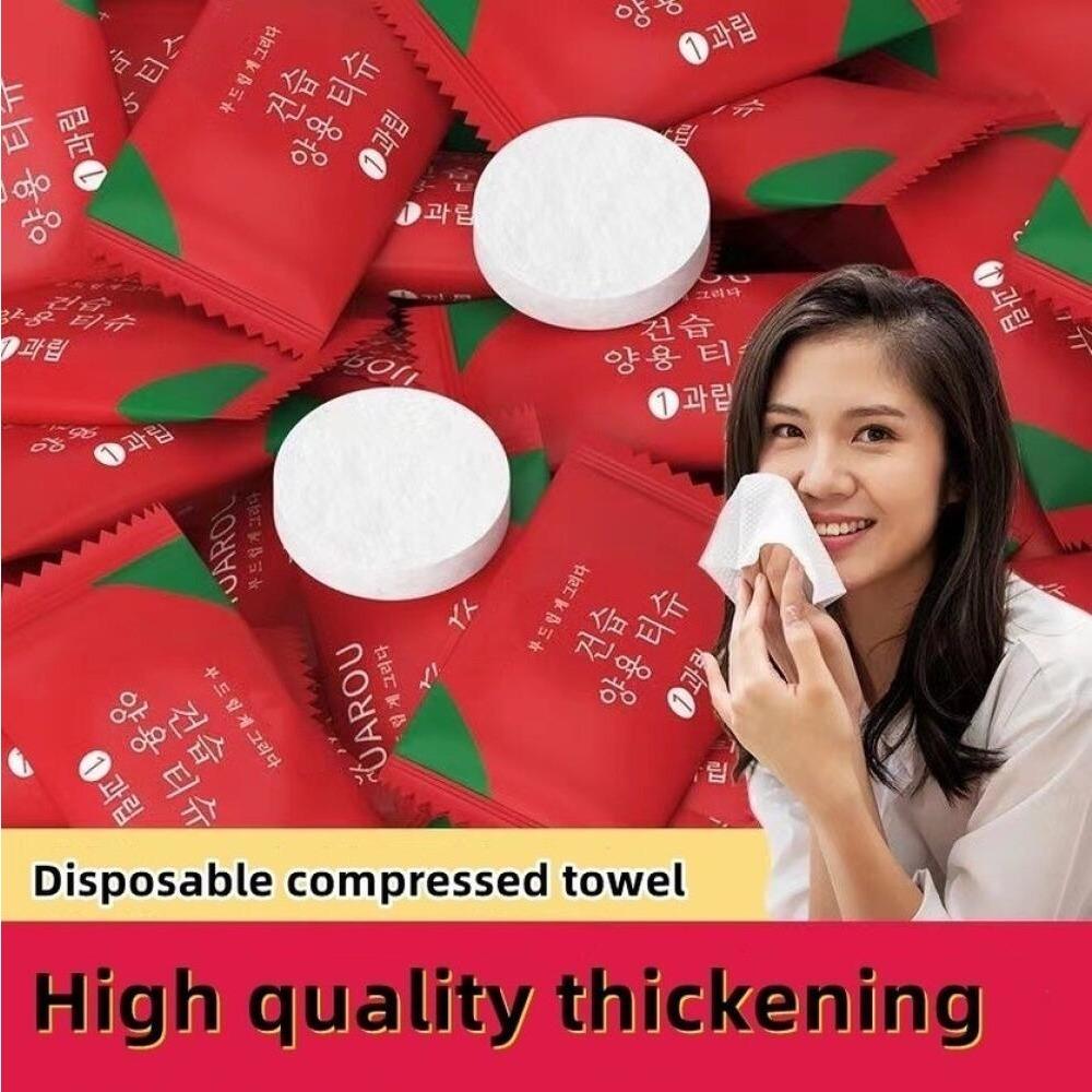 Disposable Compressed Washing Cotton Face Towel, Reusable Soft Travel Towel Design, For Travel Hotel Home Daily Cleansing