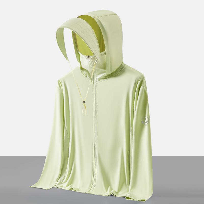 Wenhouu ice silk sunscreen clothing upf100 + women's original yarn sunscreen jacket men's fishing sunscreen clothing summer