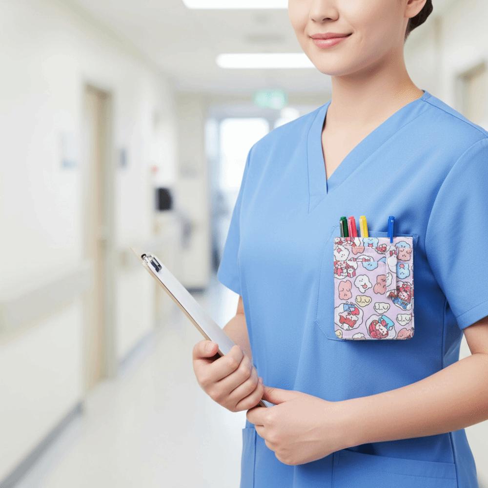 Insert in Pocket Nurse Pencil Case Clip Large Capacity Doctor Chest Pen Holder School