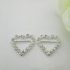 10pcs Heart Buckle with Horizontal Bar for Invitation Ribbon Slider 15mm