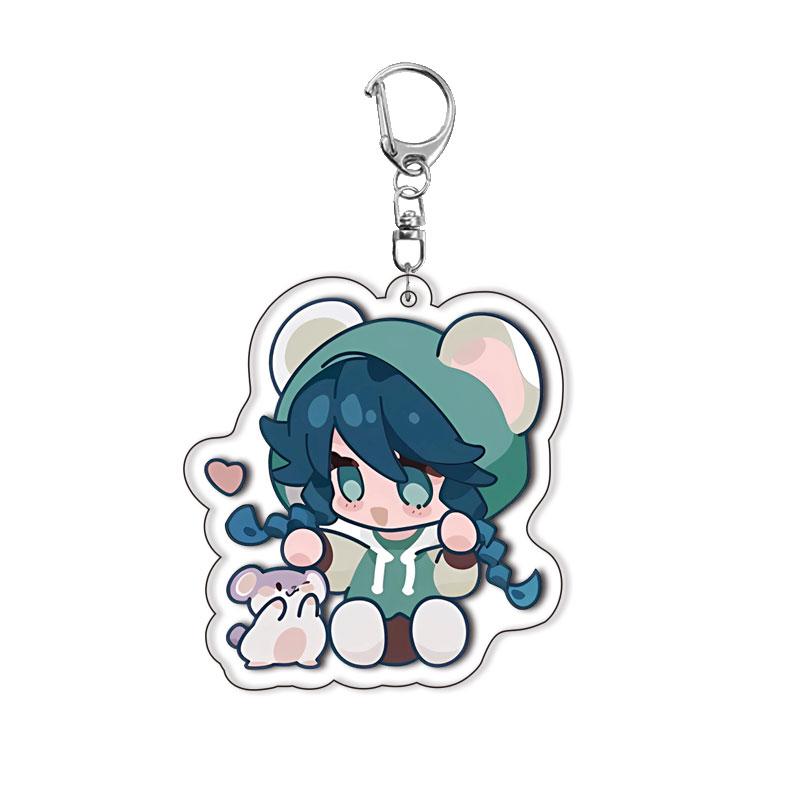 

Game Genshin Impact Cute Anime Keychain For Neuvillette Barbatos Tartaglia Wanderer Xiao Kaedehara Kazuha Key Ring Gift Pendant 6 cm