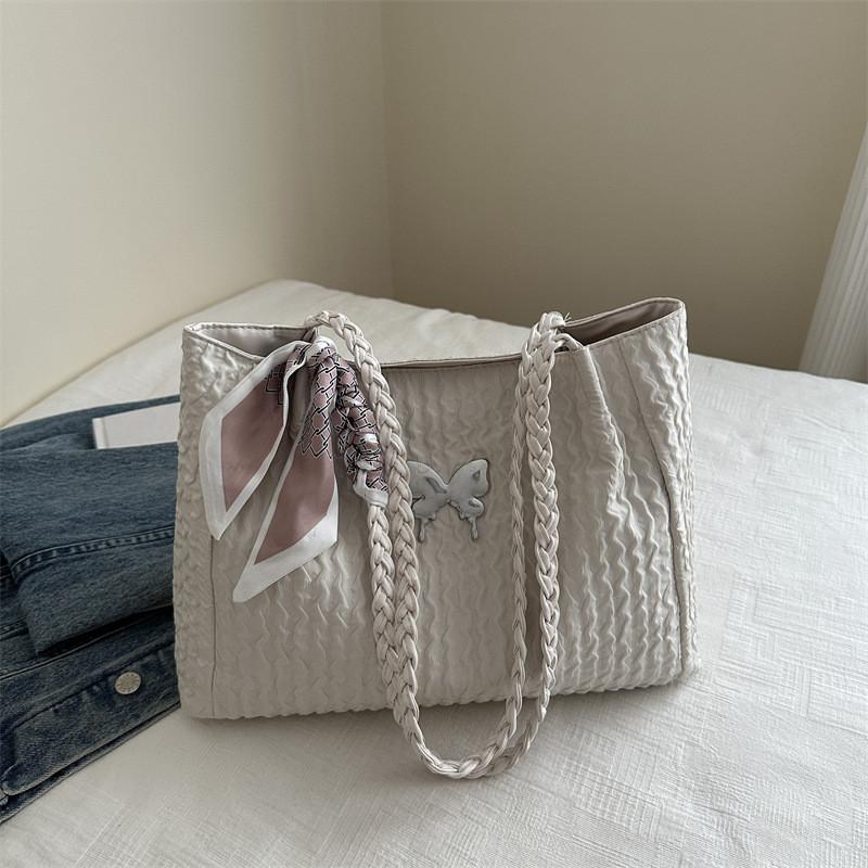Stylish Korean French Butterfly Tote Bag For Women Large Capacity Casual Shoulder Bag