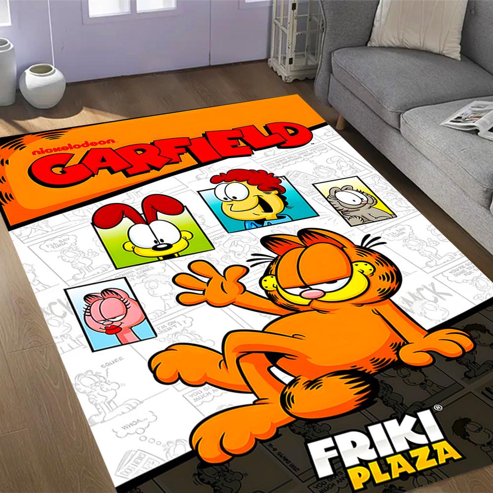 Tappeti Antiscivolo a Tema 'L'Avventura Accogliente di Garfield' - Arredamento per la Casa in Poliestere, Adatti per Camere da Letto, Soggiorni, Ingressi, Studi e Decorazioni