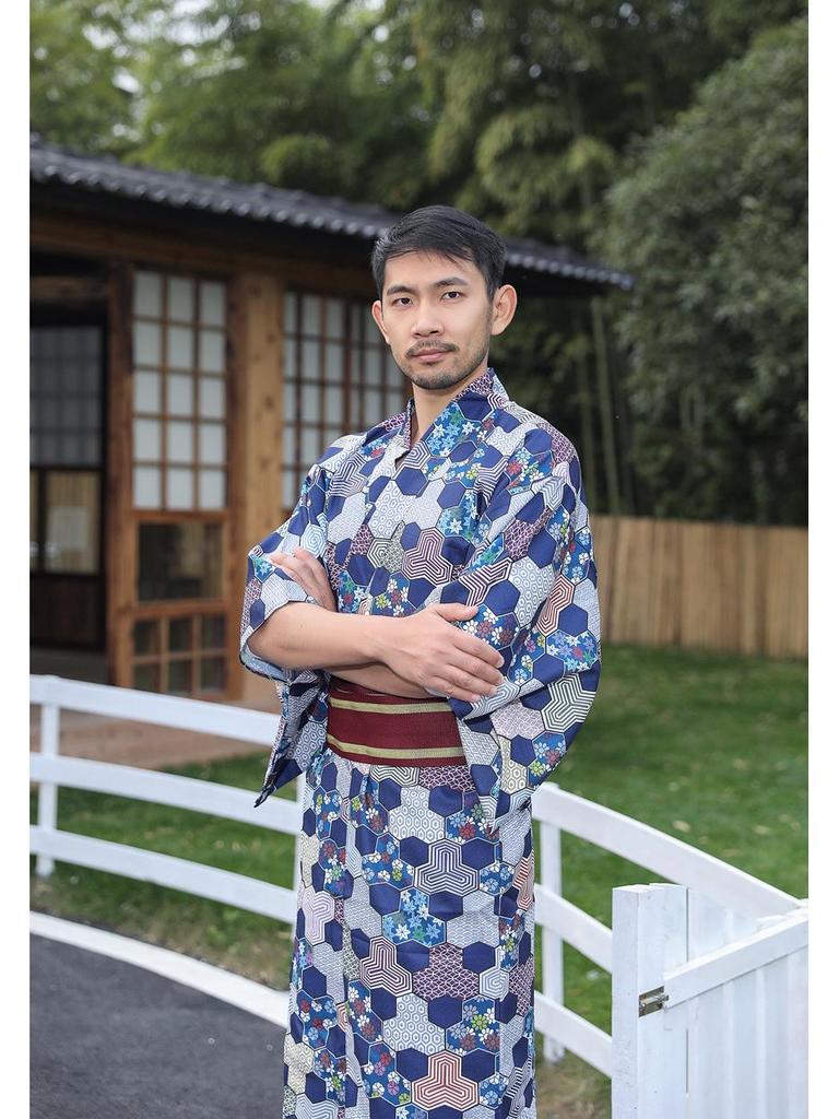 Pánské tradiční japonské kimono - Nežehlivé, Ideální na cestování a fotografování
