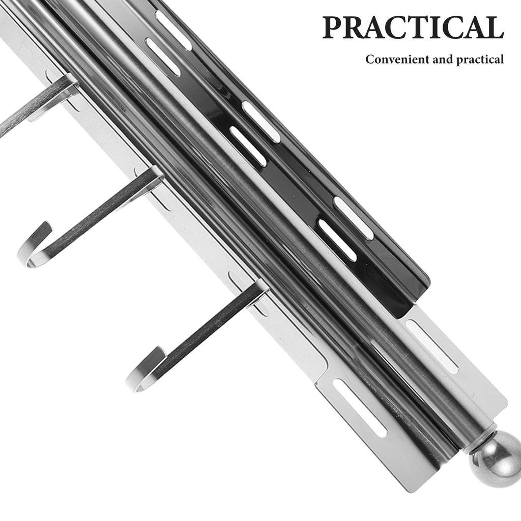 Heavy Duty Telescopic Pull Out Closet Rod Adjustable Slide Out Hanging Rail for Garments Trousers Scarves Handbags Space Saving