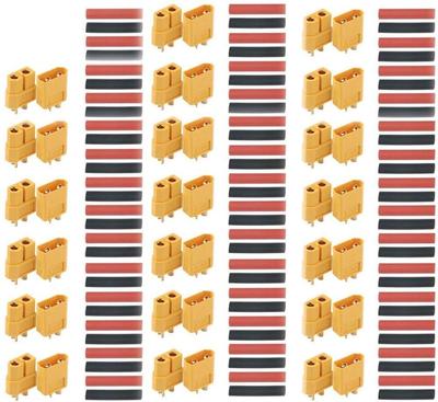 20 Pairs High-Quality XT60 Male Female Connectors – For RC Lipo Batteries – Efficient Connection, Durable, Yellow