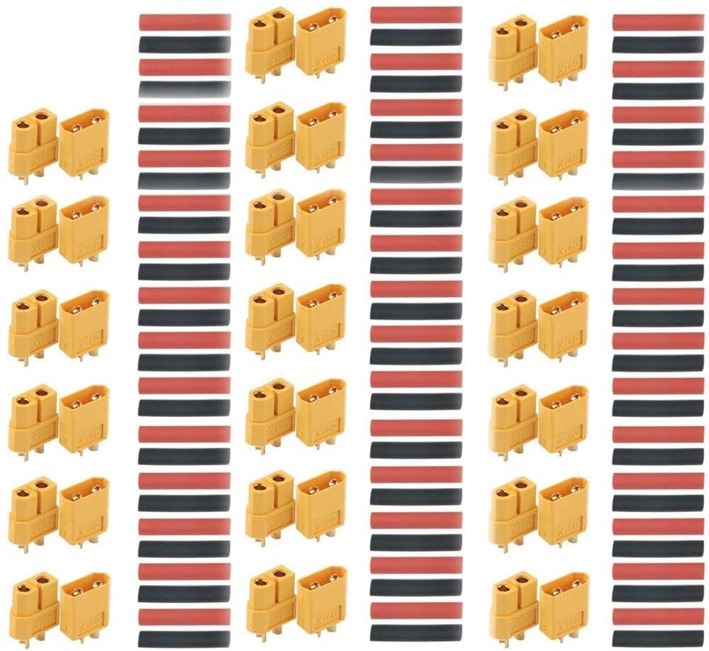 20Pairs High-Quality XT60 Male Female Connectors – For RC Lipo Batteries – Efficient Connection, Durable, Yellow